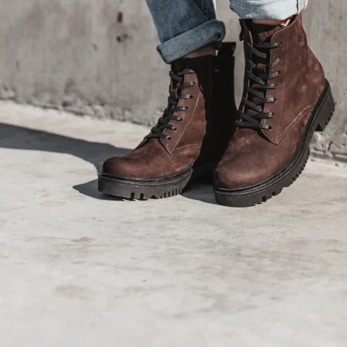 Women’s Chocolate Suede Winter Ankle Boots