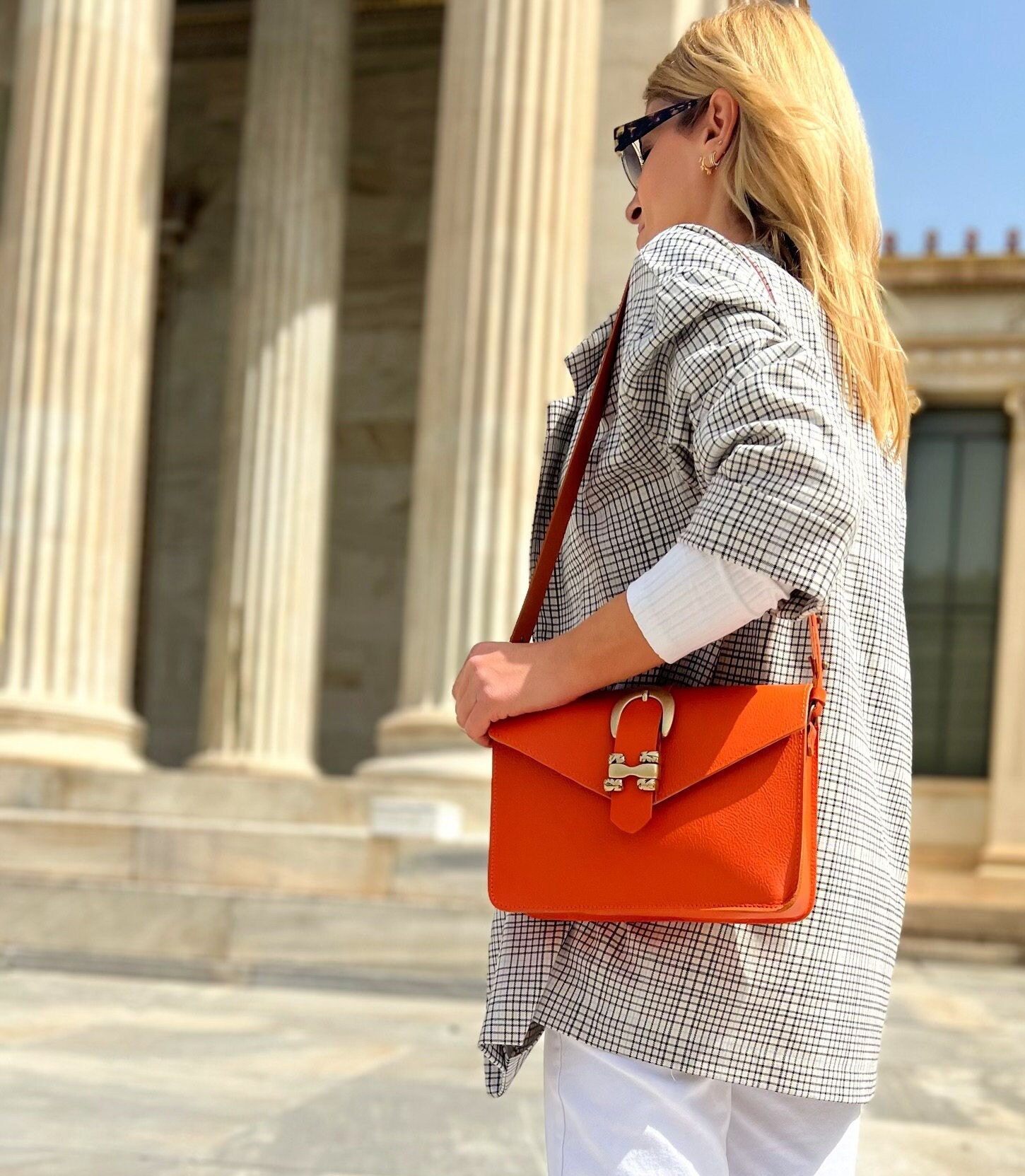 Women Leather Shoulder Bag Crossbody Purse Full Grain