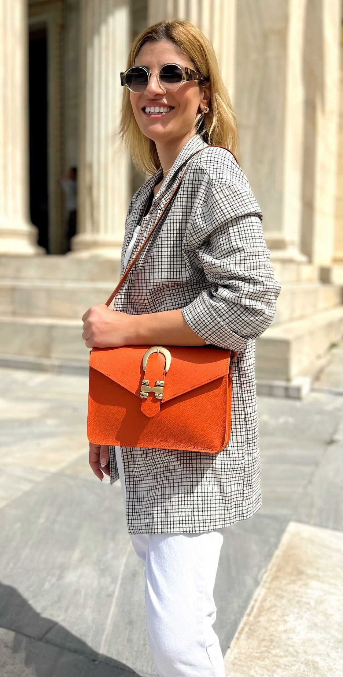 Women Leather Shoulder Bag Crossbody Purse Full Grain